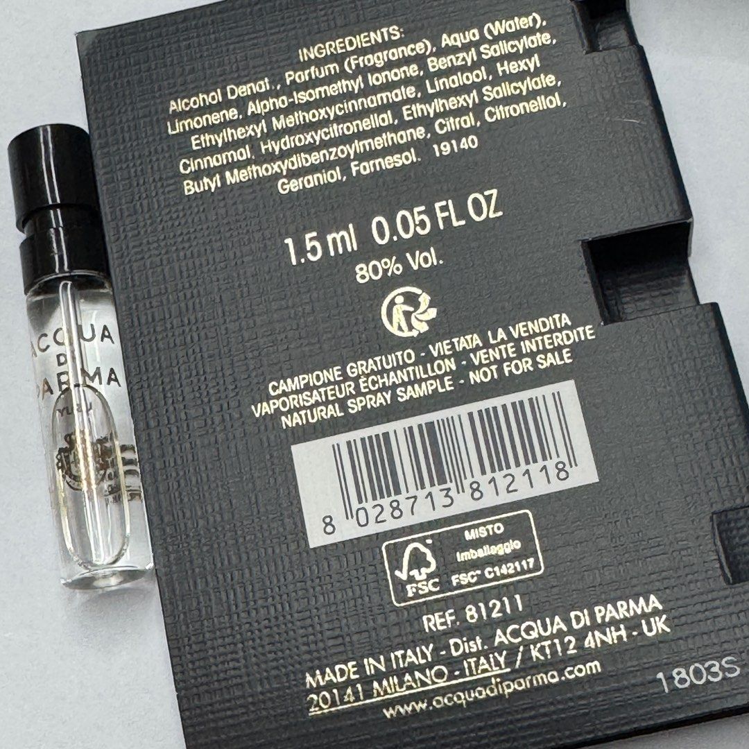 Acqua Di Parma Yuzu Edp 1,5 ml officiel parfumeprøve