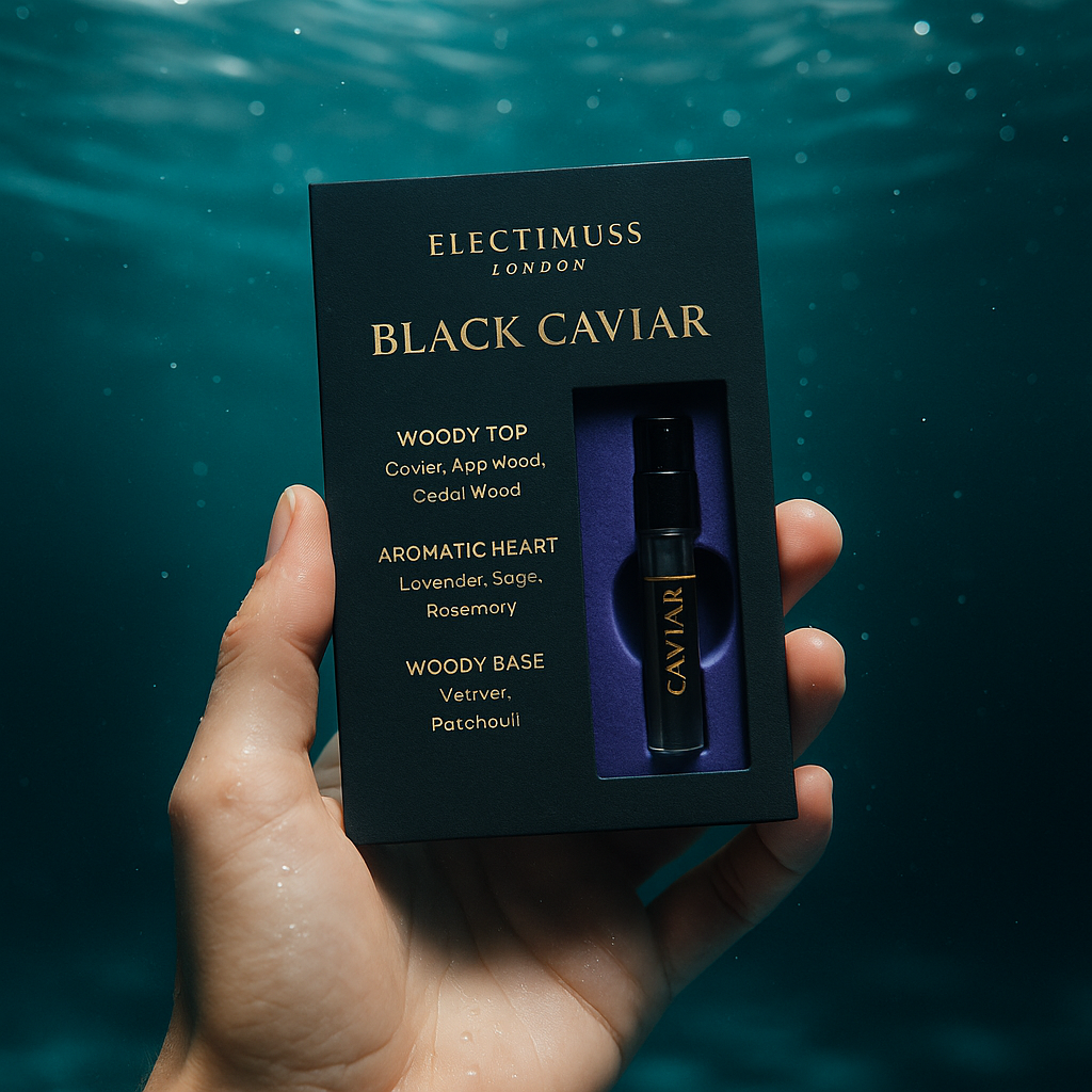Electimuss London Black Caviar 1,5ml 0,05 fl. oz. officiel parfumeprøve Electimuss London Black Caviar 1,5ml 0,05 fl. oz. officiel parfumeprøve