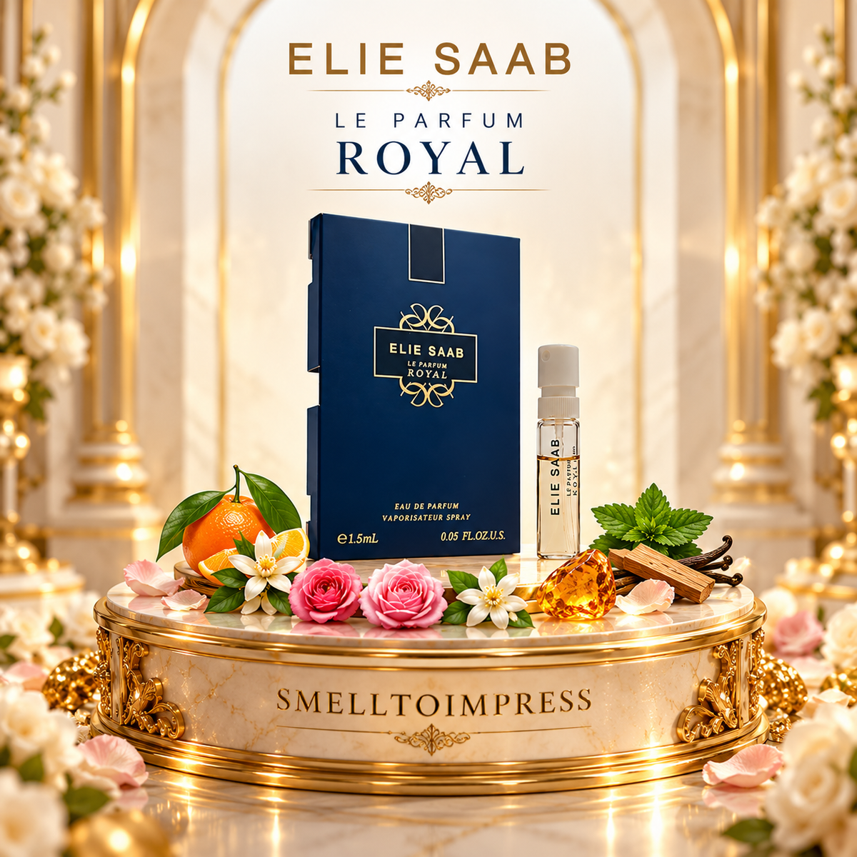 billede af Elie Saab Le Parfum Royal officiel parfumeprøve på 1,5 ml fra Smelltoimpress