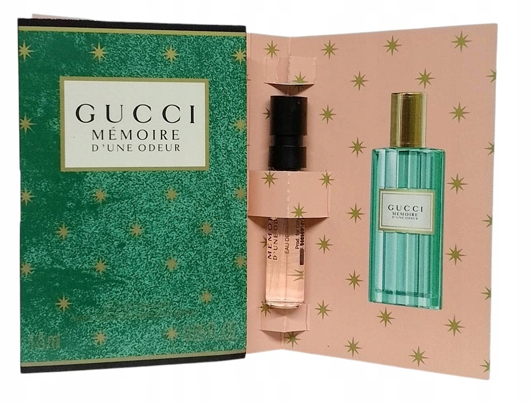 Gucci Memoire d' Une Odeur by Gucci Parfums official perfume sample 1.5ml 0.05 fl. oz. discontinued fragrance Gucci Memoire d' Une Odeur by Gucci Parfums official perfume sample 1.5ml 0.05 fl. oz. discontinued fragrance