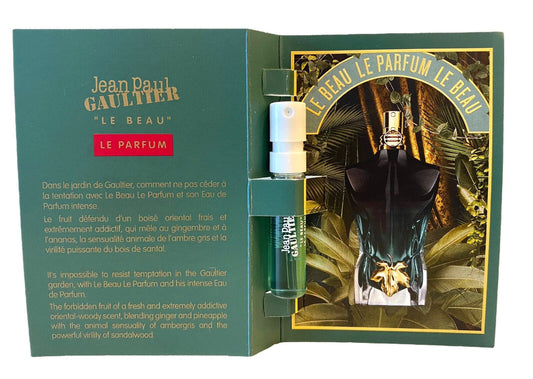 Jean Paul Gaultier Le Beau Le Parfum Intens officiel parfumeprøve, Jean Paul Gaultier Le Beau Le Parfum Intens dufttester