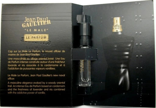 Jean Paul Gaultier Le Male Le Parfum Intense officiel parfumeprøve, Jean Paul Gaultier Le Male Le Parfum Intense dufttesterprøve