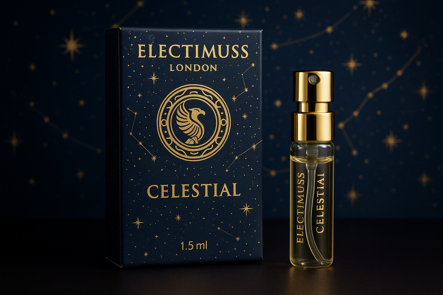Electimuss London Celestial 1,5ml 0,05 fl. oz. officiel parfumeprøve Electimuss London Celestial 1,5ml 0,05 fl. oz. officiel parfumeprøve