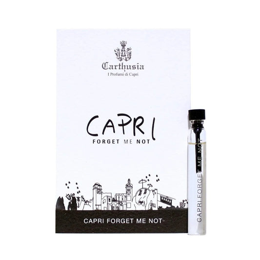 officiel parfumeprøve af Carthusia Capri Forget Me Not størrelse 2ml 0.06 oz.