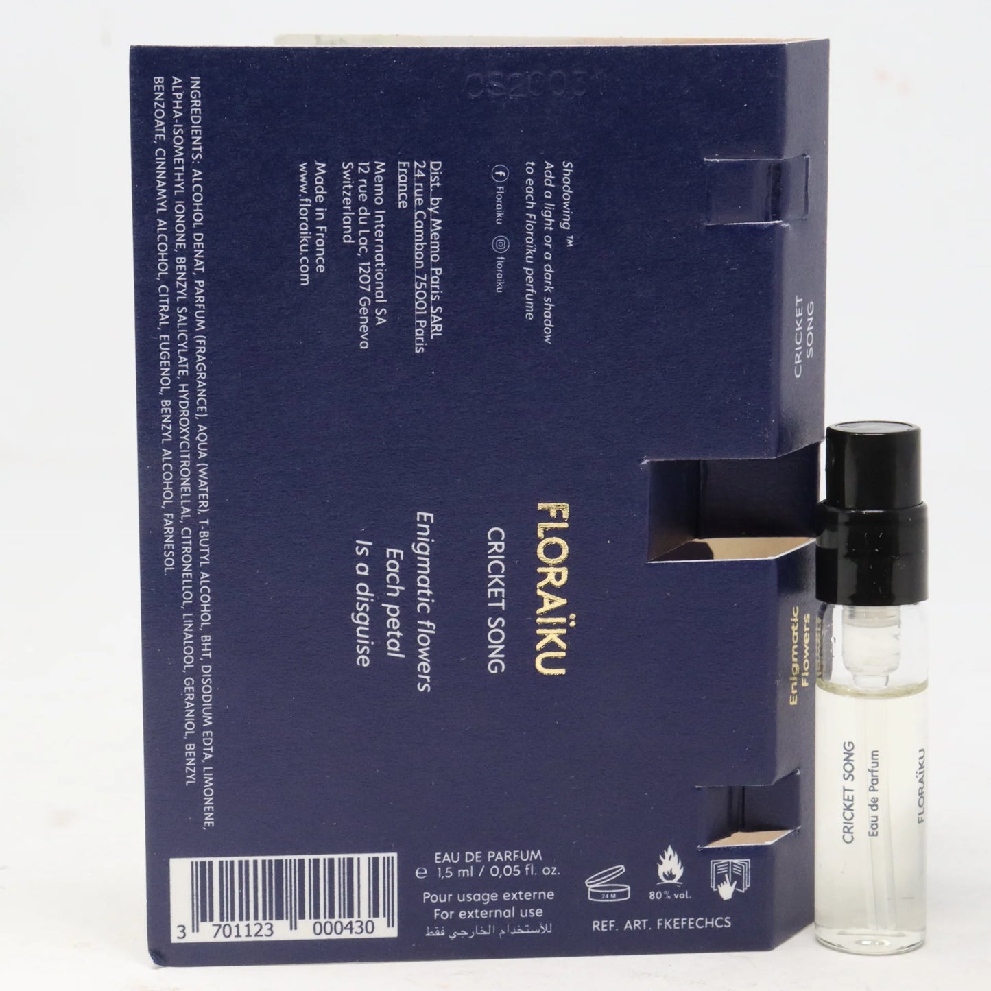 officiel parfumeprøve af Floraiku Cricket Song dufte 1,5 ml