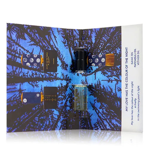 officiel parfumeprøve af Floraiku My Love Has The Color Of The Night duft 1,5ml
