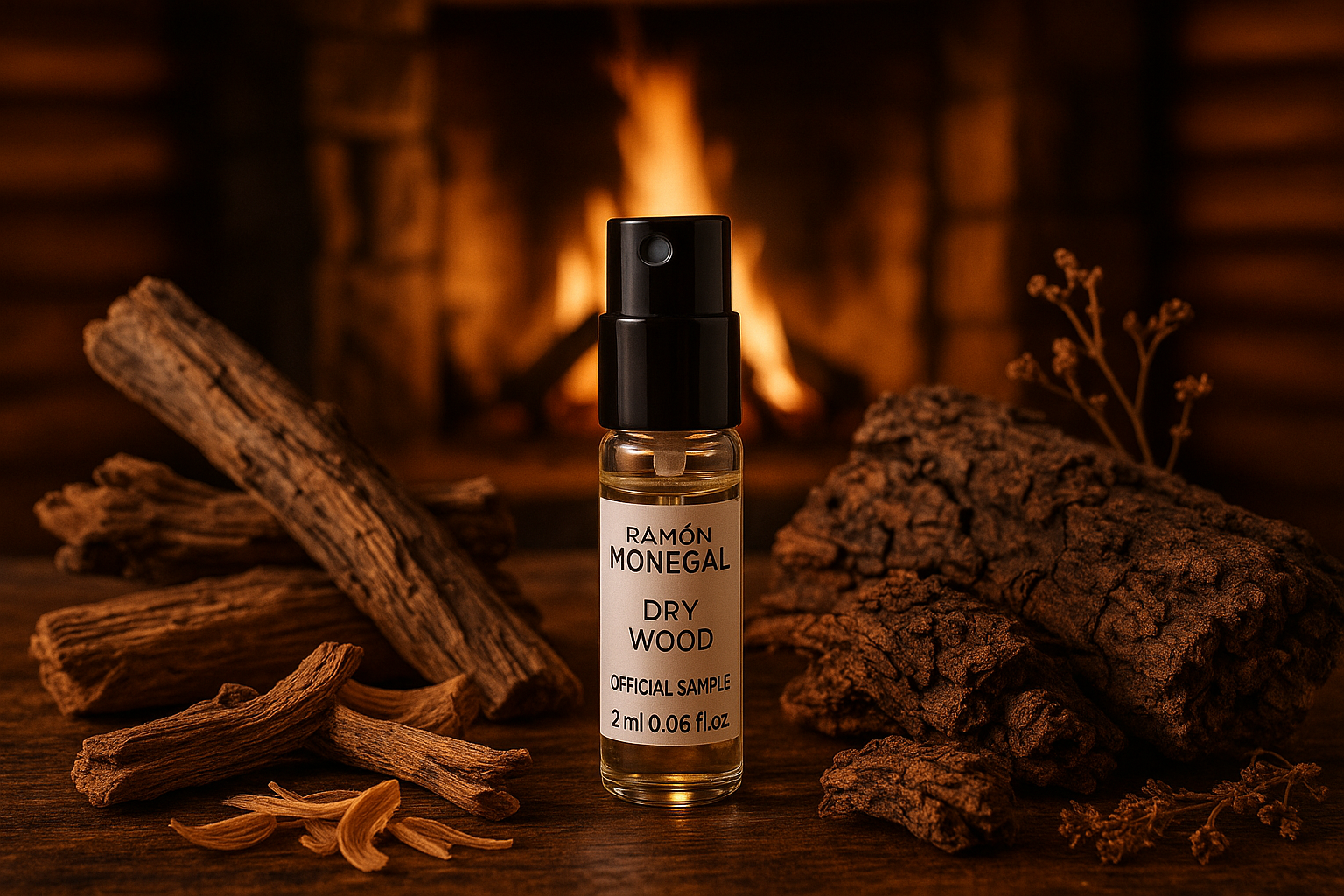 Ramon Monegal Dry Wood officiel parfumeprøve 2ml 0,06 fl.o.z. parfume tester Ramon Monegal Dry Wood officiel parfumeprøve 2ml 0,06 fl.o.z. parfume tester