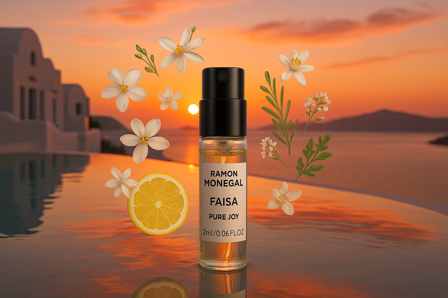 Ramon Monegal Faisa Pure Joy officiel parfumeprøve 2ml 0,06 fl.o.z. parfume tester Ramon Monegal Faisa Pure Joy officiel parfumeprøve 2ml 0,06 fl.o.z. parfume tester