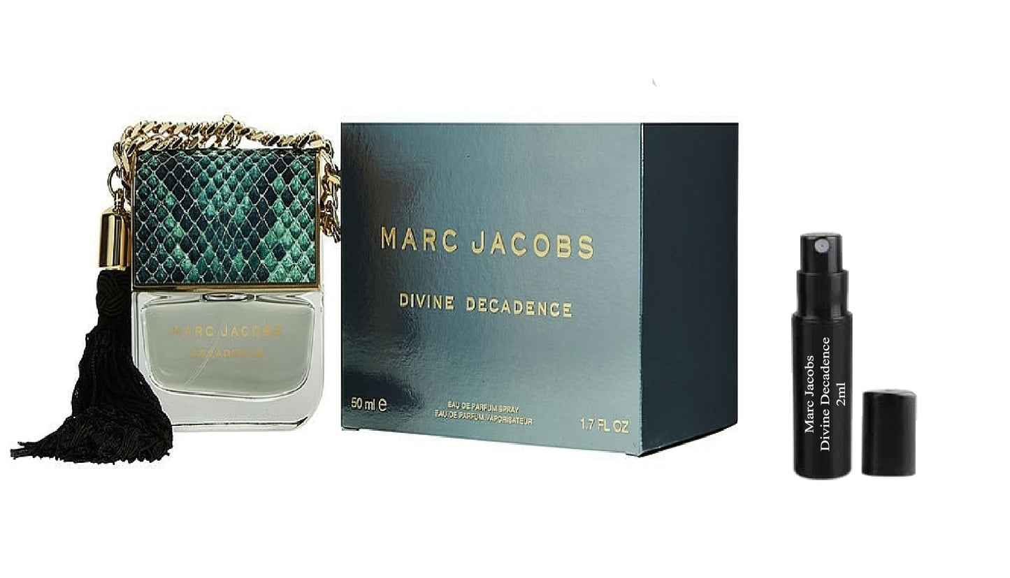 MARC JACOBS DIVINE DECADENCE 2ml parfymprov, MARC JACOBS DIVINE DECADENCE 2ml parfumeprøve, MARC JACOBS DIVINE DECADENCE 2ml parfumstalen, MARC JACOBS DIVINE DECADENCE 2ml muestra de parfume, MARC JACOBS DIVINE 6 fl. o.z. parfüm minta, MARC JACOBS DI