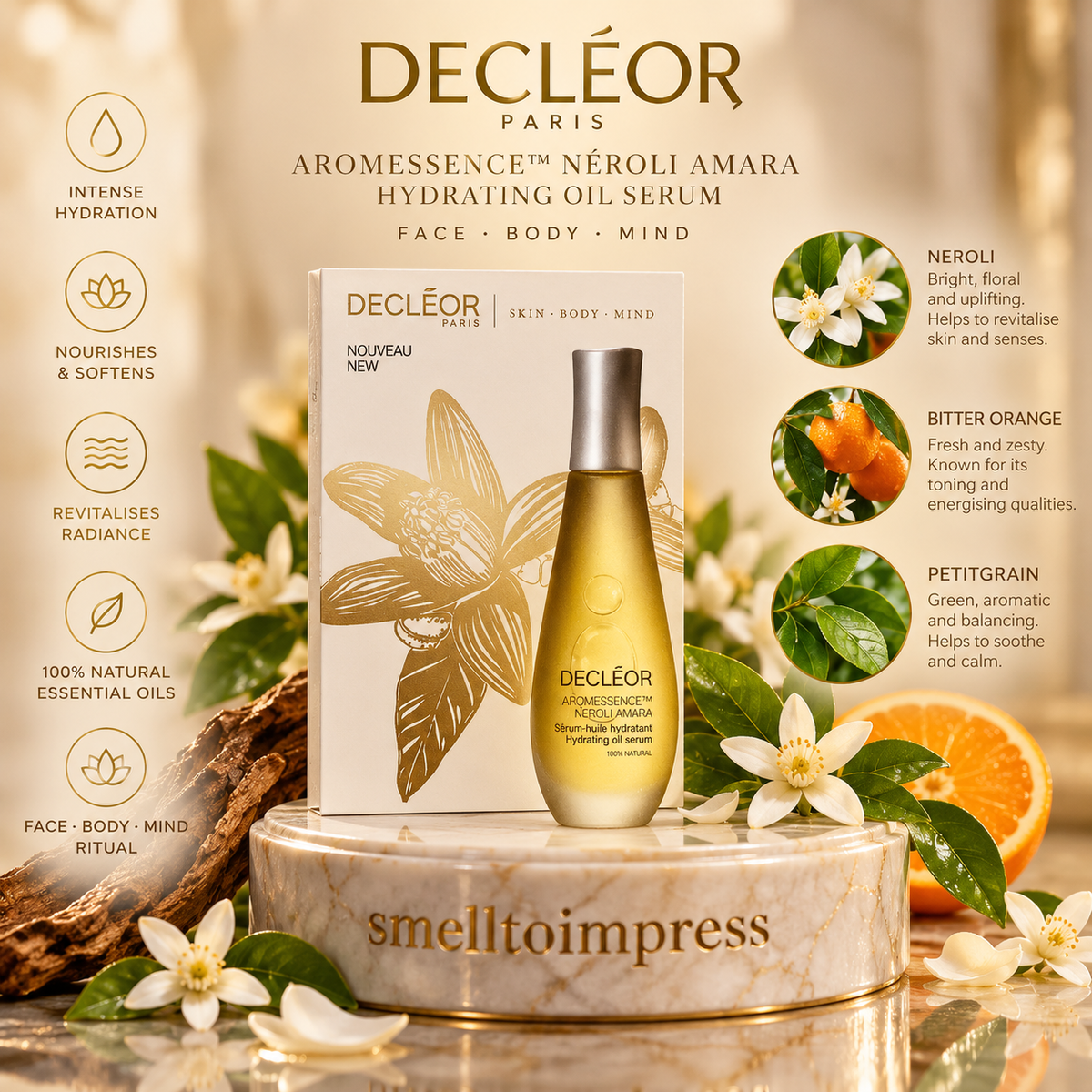 billede af Decléor Aromessence Néroli Amara Hydrating Oil Serum 1 ml prøve
