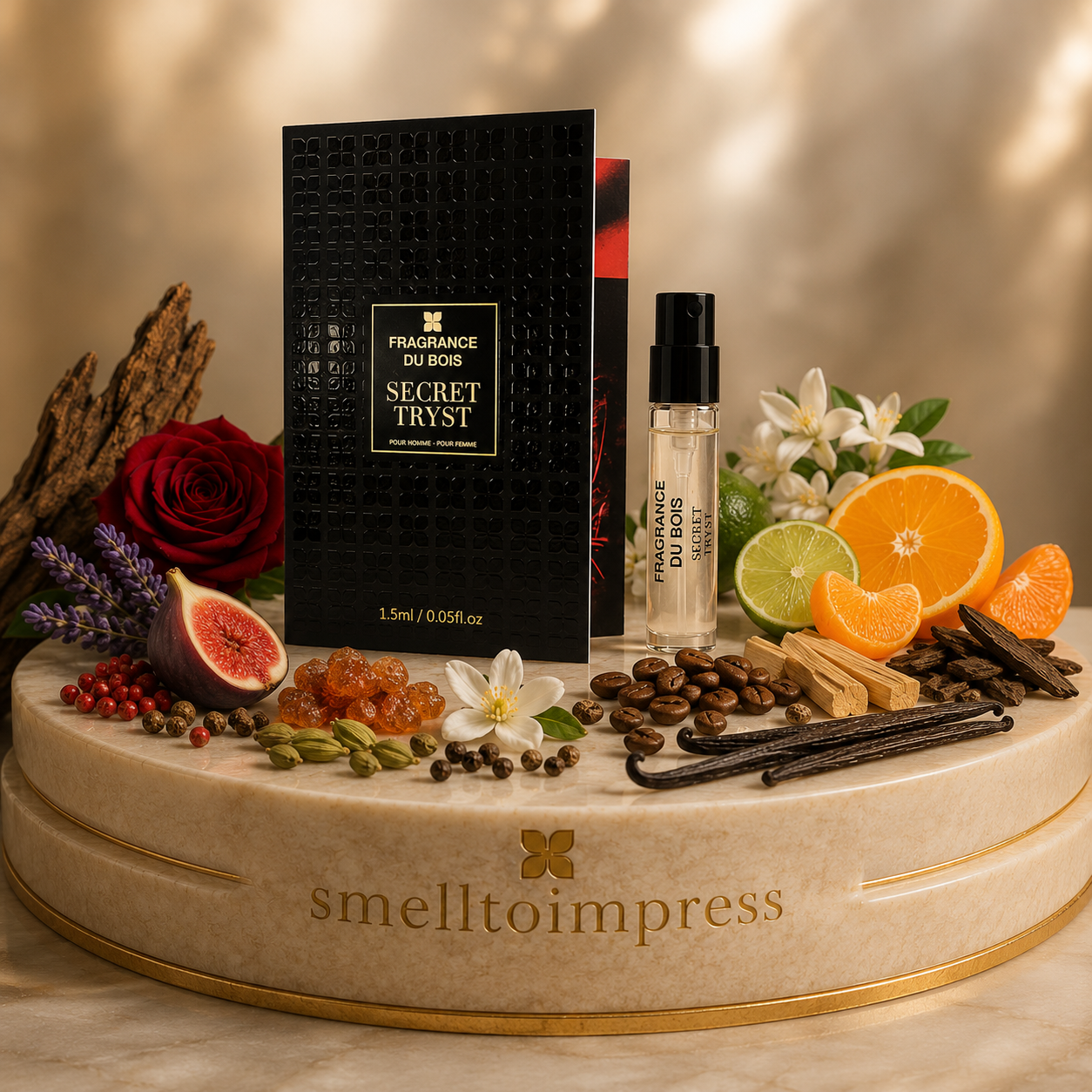billede af Fragrance Du Bois Secret Tryst 1,5 ml 0,05 fl. oz. officiel parfumeprøve