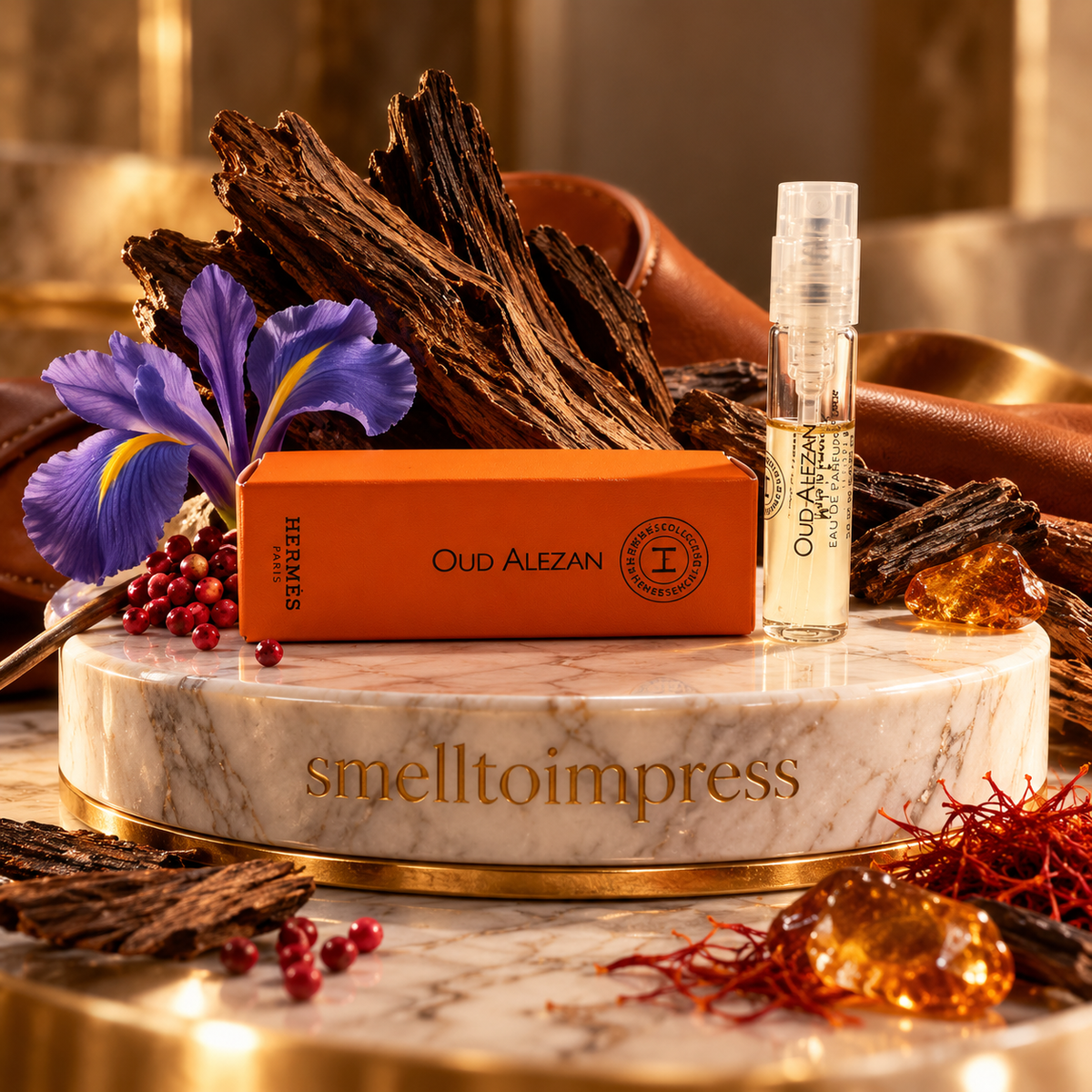 billede af Hermes Hermessence Oud Alezan 2 ml officiel parfumeprøve dufttester