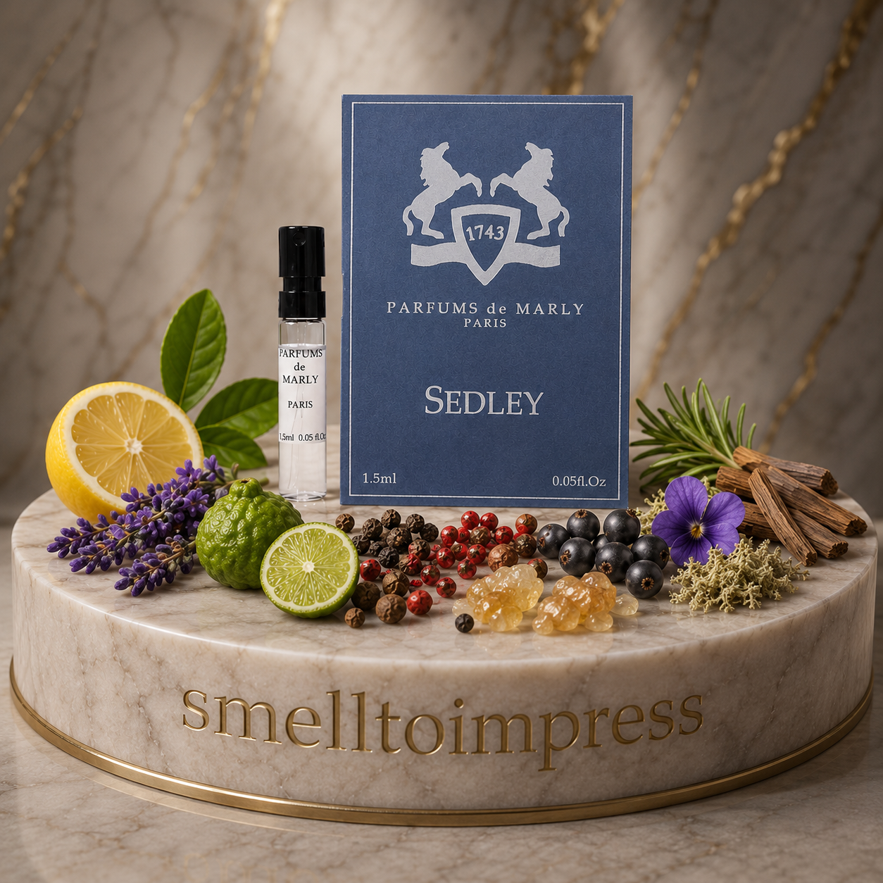 Parfums de Marly Sedley officiel parfumeprøve 1,5 ml 0,05 fl. oz.